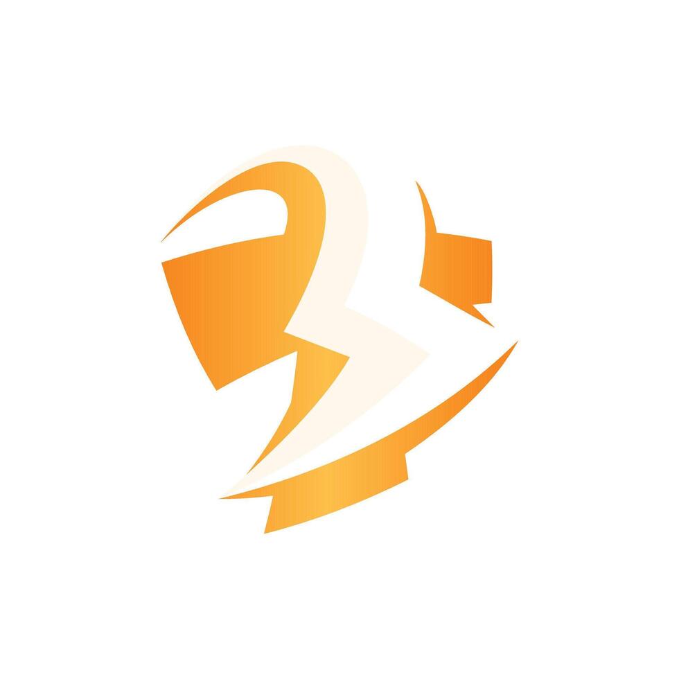 Initial T Thunder abstract with golden color design template, suitable for your company vector