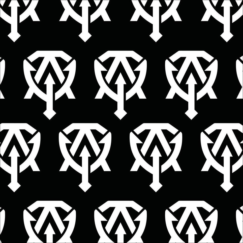 A Shield Trident pattern background illustration design template vector
