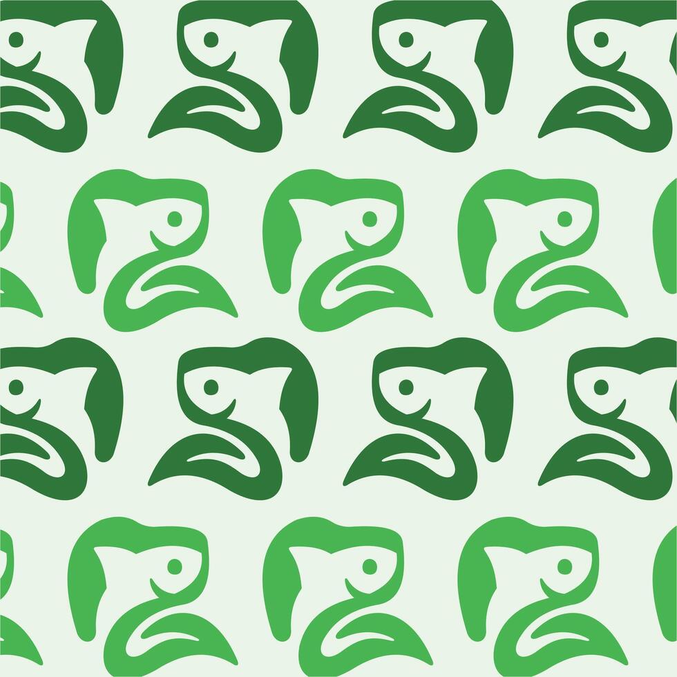 Fish leaf pattern background design template vector