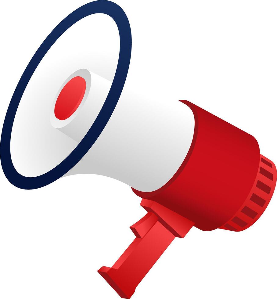 Red megaphone illustration vector