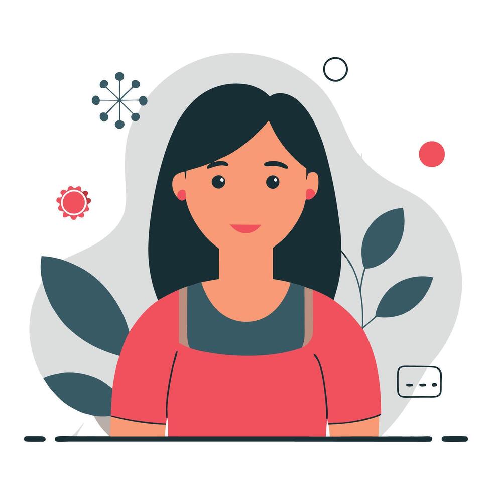 Empowering Illustration of a Woman Embracing Her Concept vector