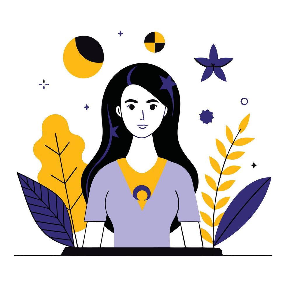 Empowering Woman A Concept of Female Strength and Confidence vector