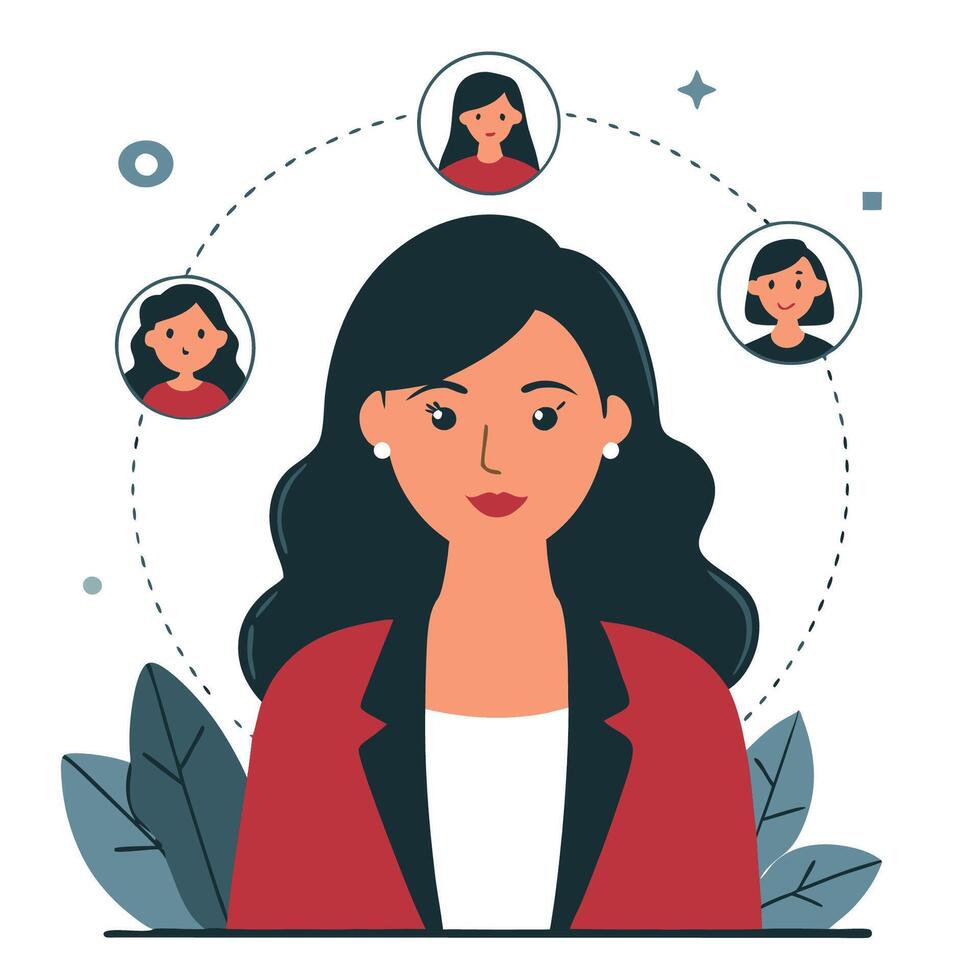 Concept Illustration of a Woman s Empowerment and Confidence vector