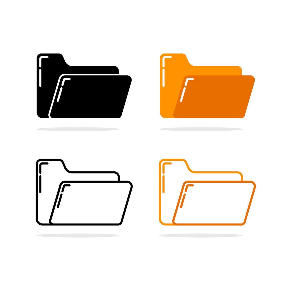 Business file document icon pack illustration vector
