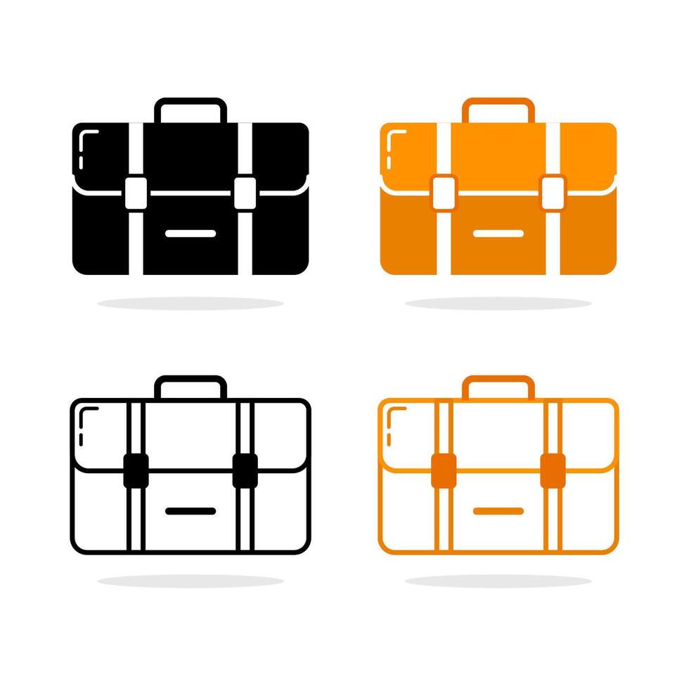 Suitcase icon pack business ilustration vector