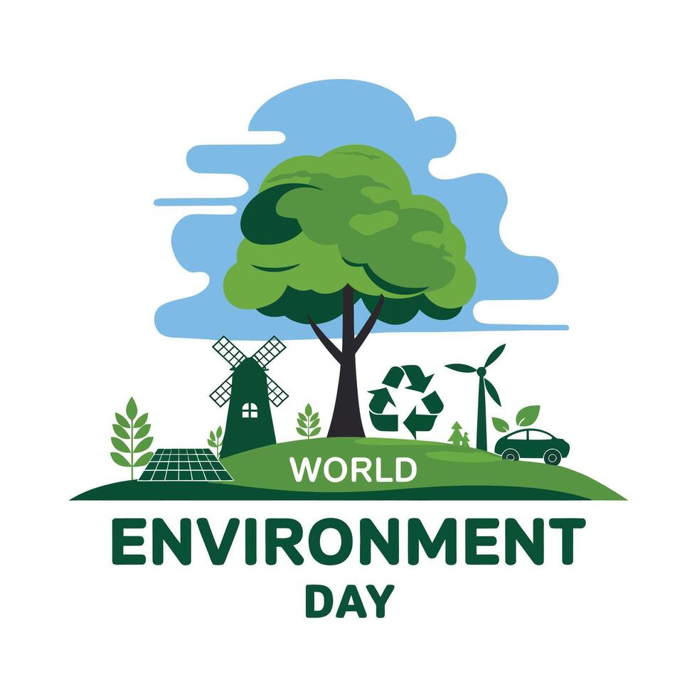 World environment day logo vector