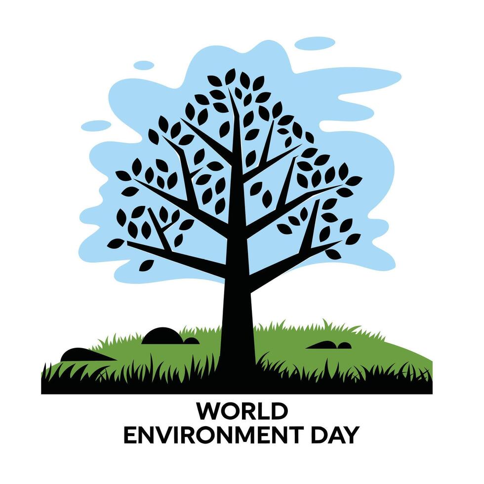 World environment day with nature vector