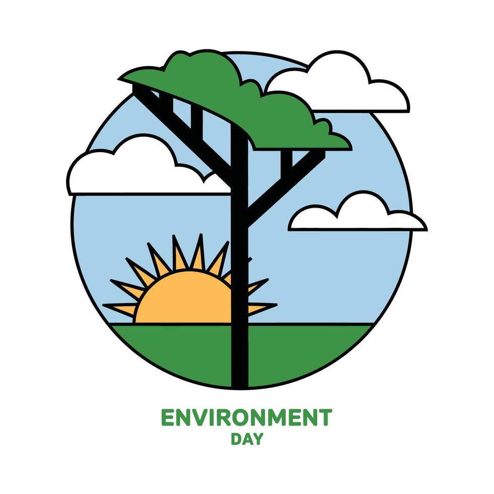 Environment day illustration vector