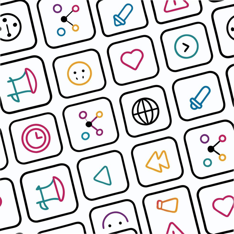 a set of colorful icons on a white background vector