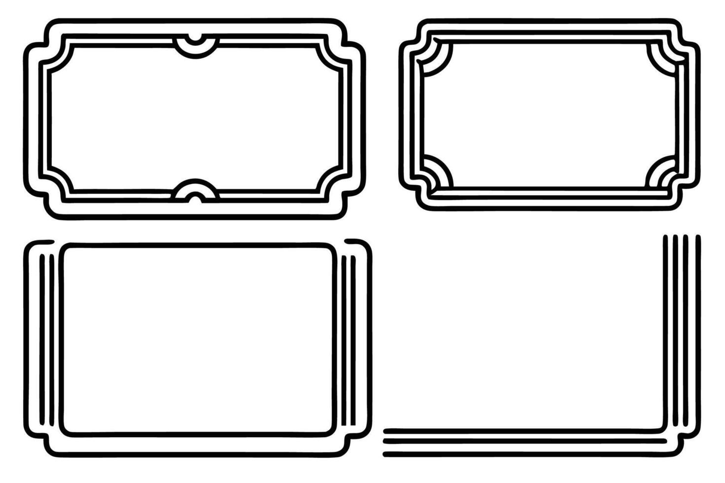 four different frames for different purposes vector
