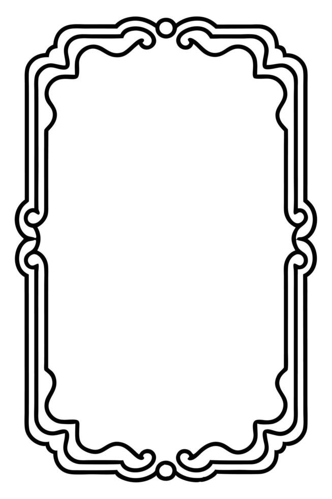 a black and white drawing of a frame vector
