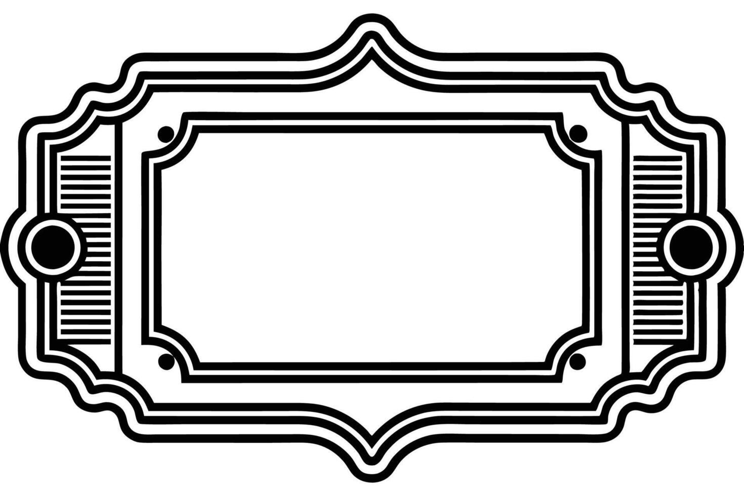a black and white drawing of a frame vector