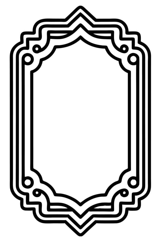 a black and white drawing of a frame vector