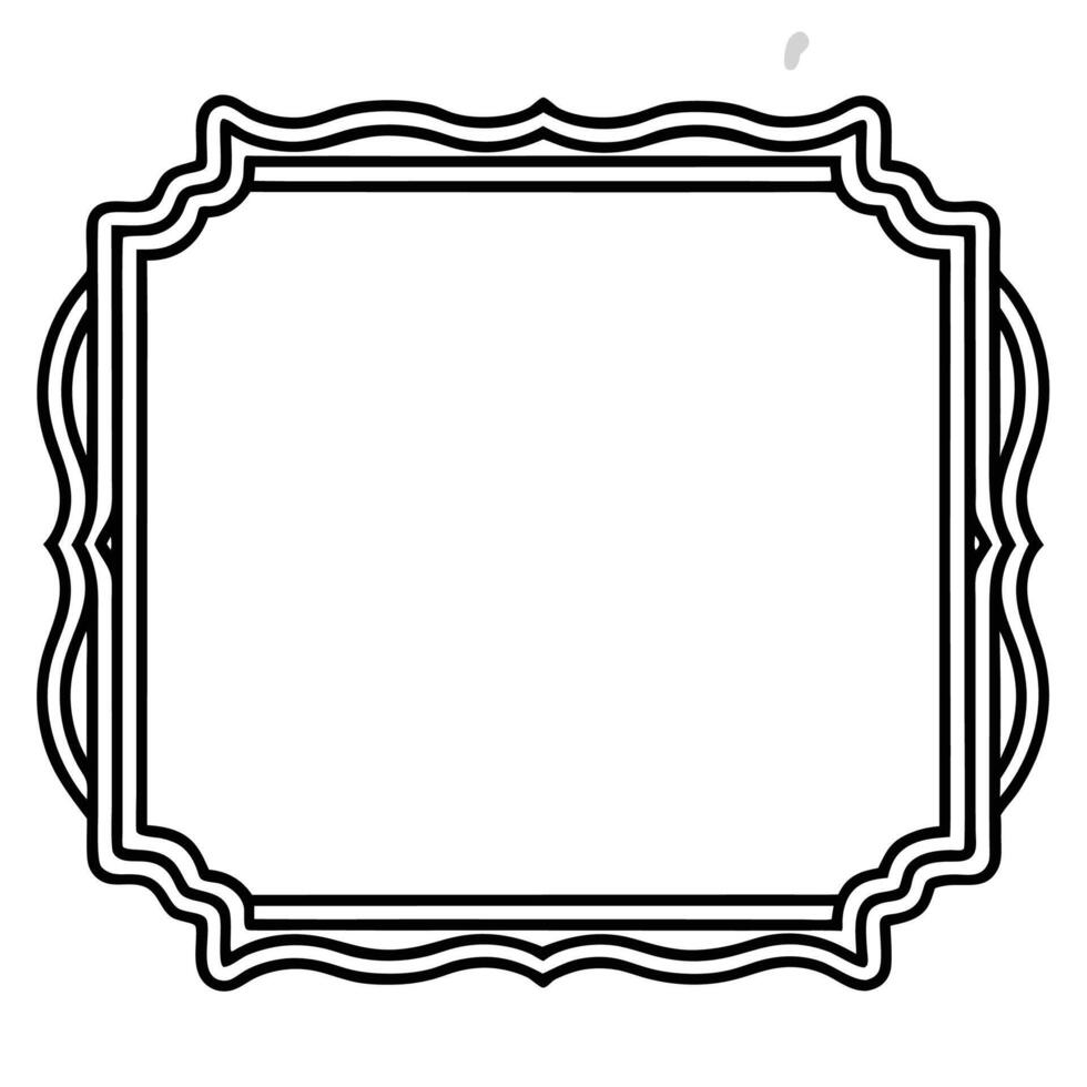 a black and white drawing of a frame vector
