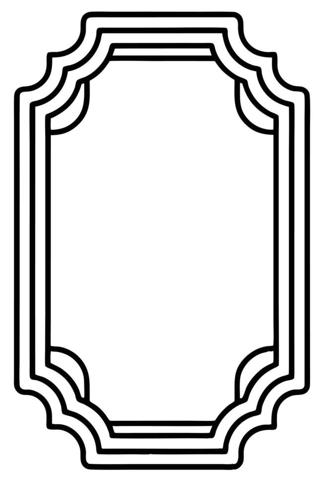 a black and white drawing of a frame vector