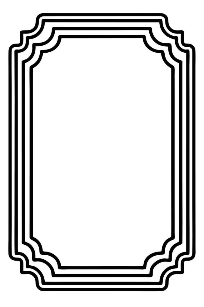 a black and white drawing of a frame vector