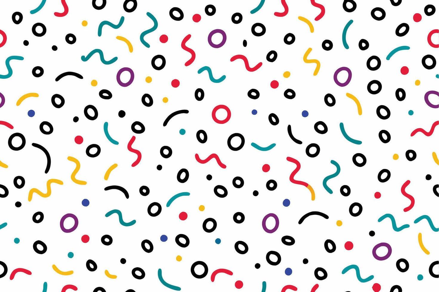 a colorful pattern with circles and lines vector