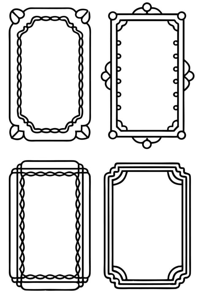 four different frames for a design vector