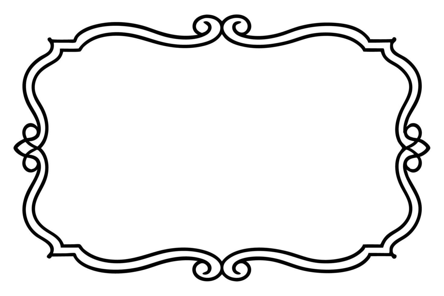 a black and white drawing of a frame vector