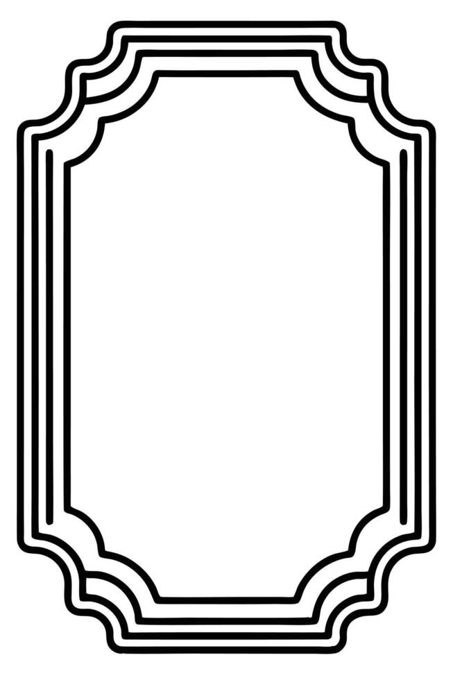 a black and white drawing of a frame vector