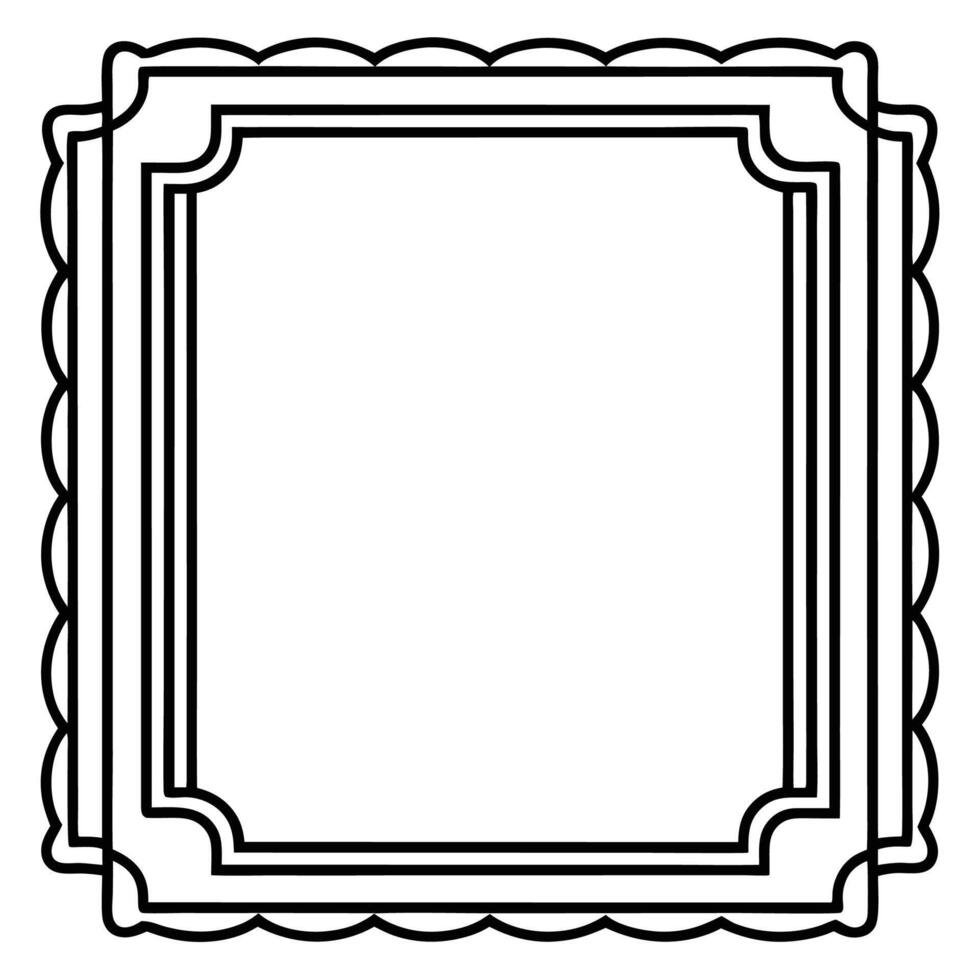 a black and white drawing of a frame vector