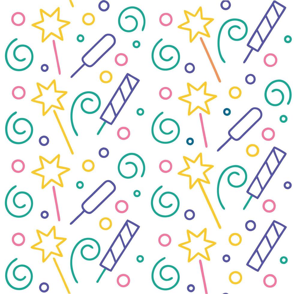 a colorful pattern with stars and sparkles vector