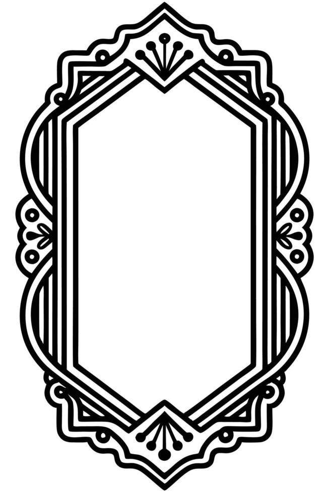 a black and white drawing of a frame vector
