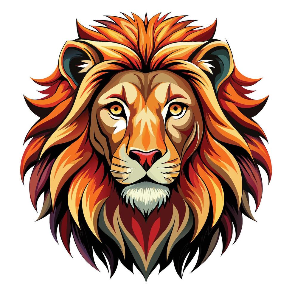lion head illustration vector