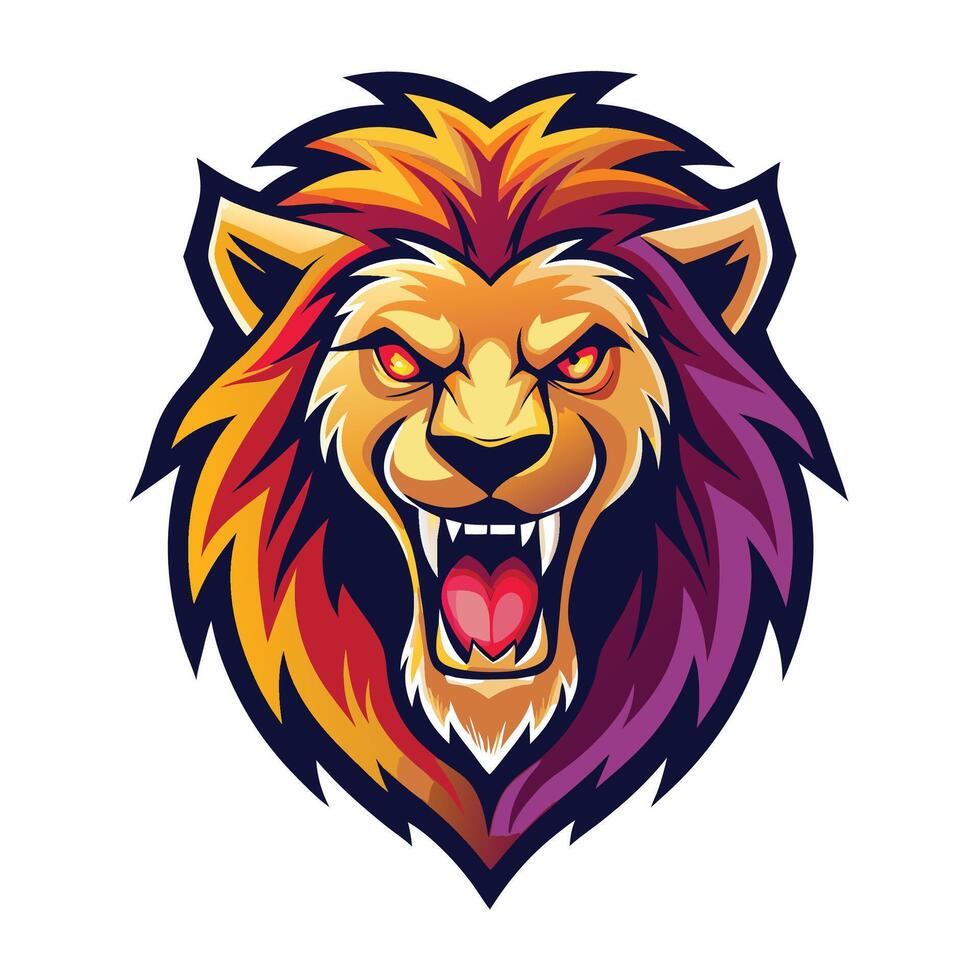 lion head mascot mascot vector