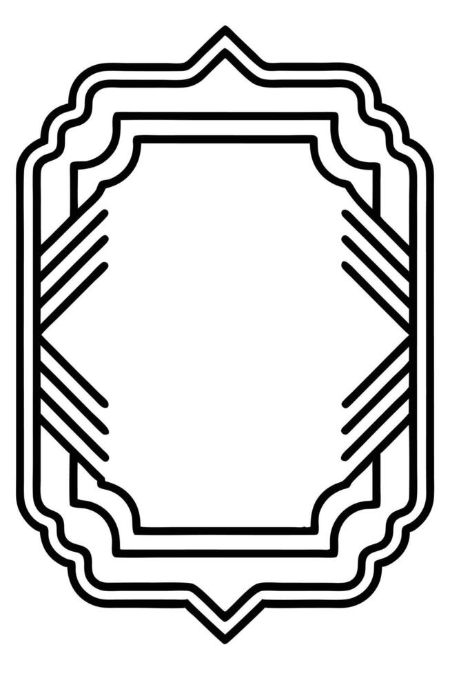a black and white drawing of a frame vector