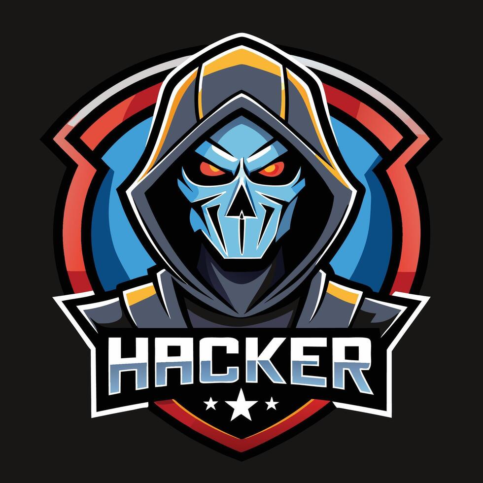 the logo for hacker vector