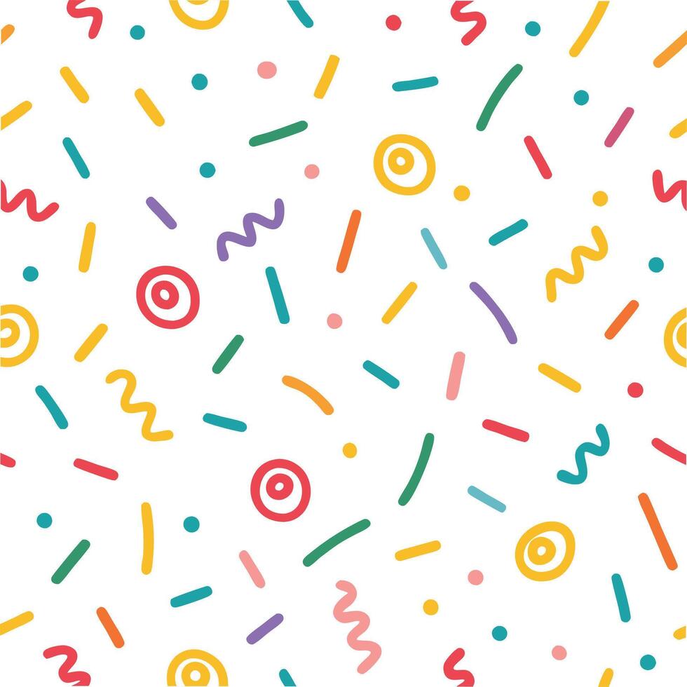 a colorful pattern with sprinkles and circles vector