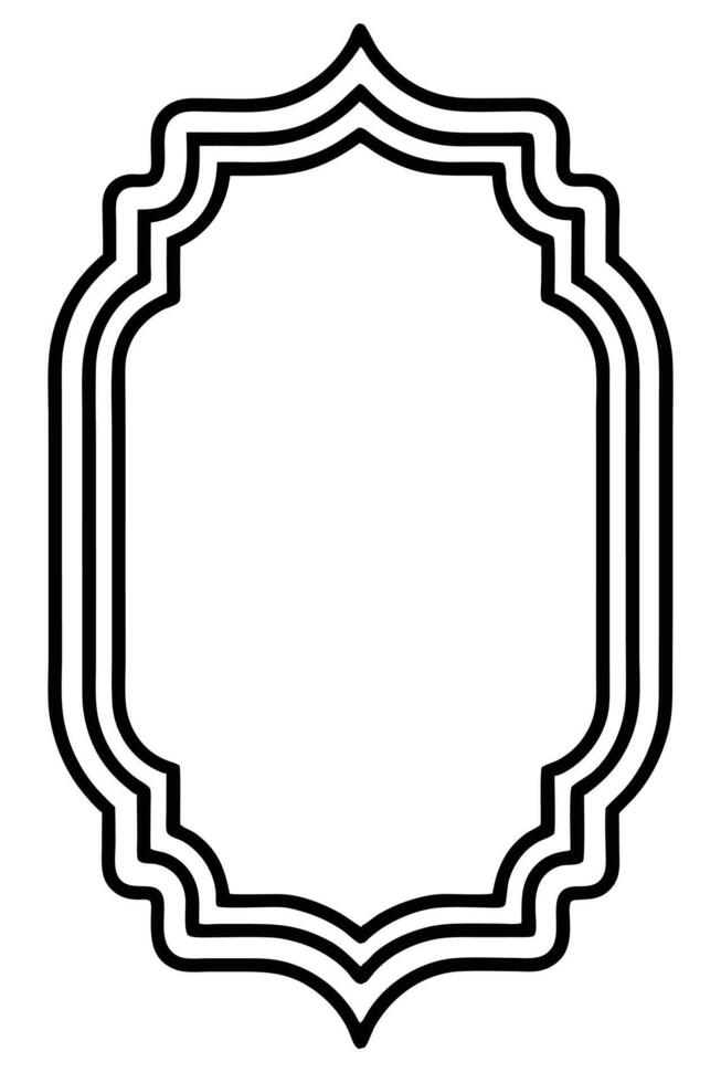 a black and white outline of a frame vector