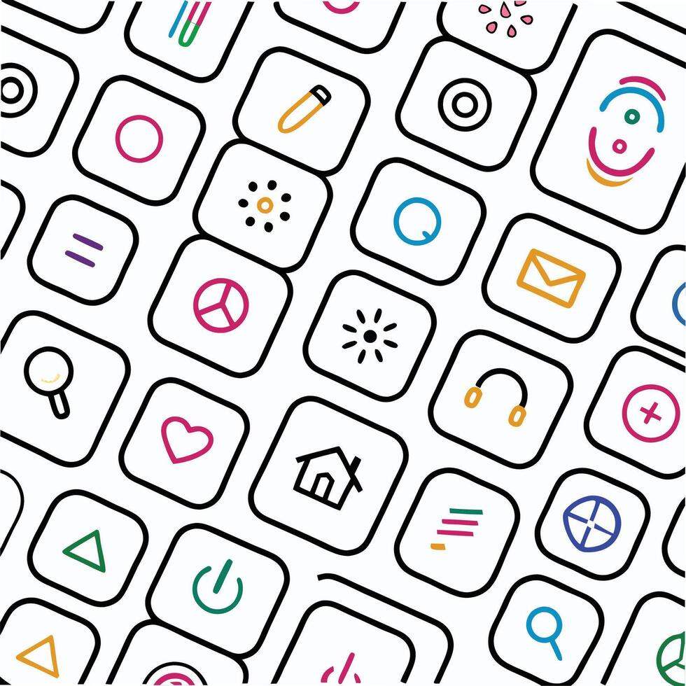 a set of colorful icons on a white background vector