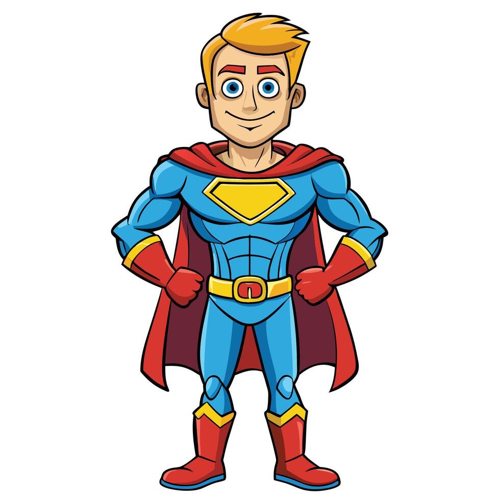 superhero cartoon character illustration vector