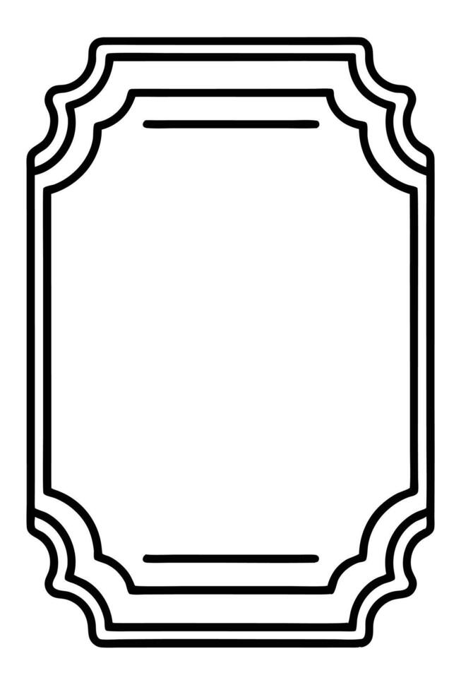 a black and white drawing of a frame vector