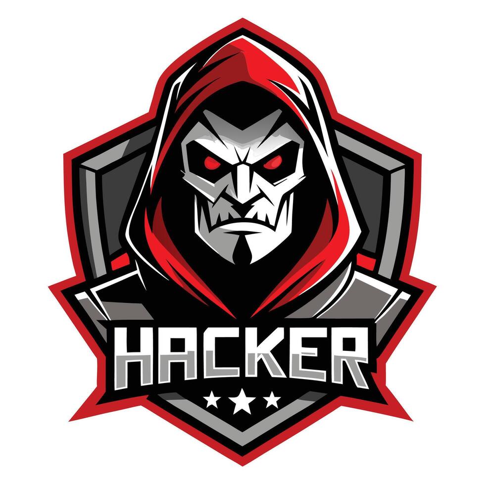 the logo for a hacker team vector