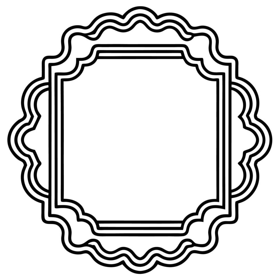 a black and white drawing of a frame vector