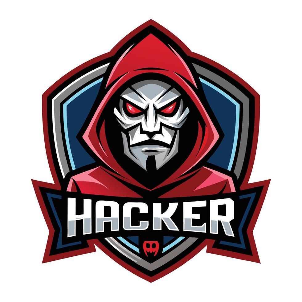 the logo for hacker vector