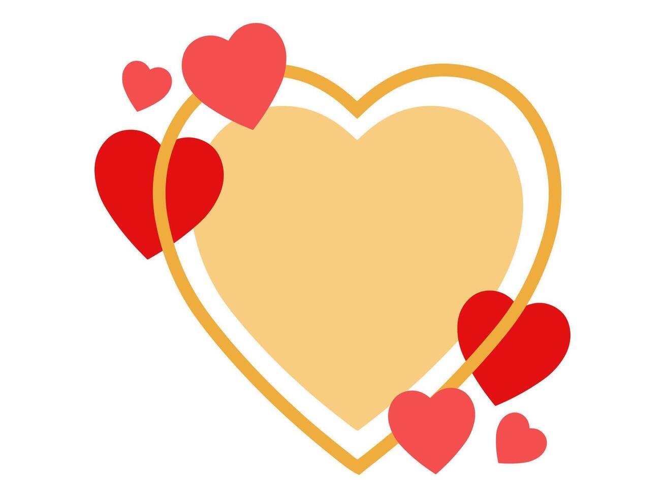 Valentines Day Heart Frame Background vector
