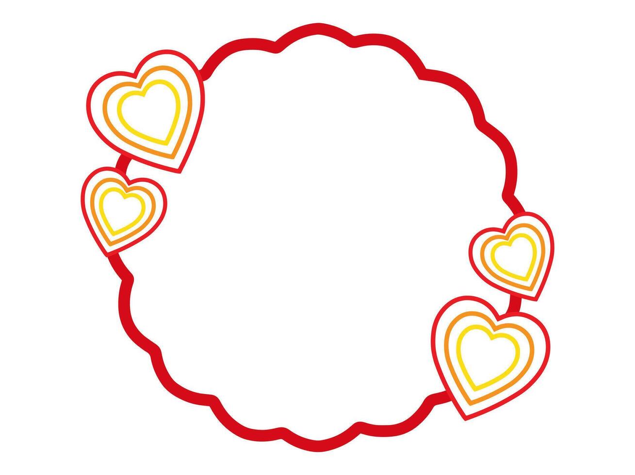 Valentine Day Frame Background Illustration vector