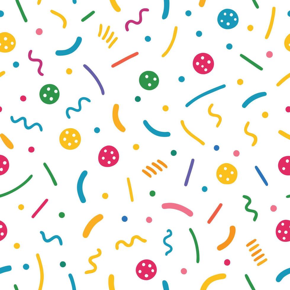 a colorful pattern with confetti and other shapes vector
