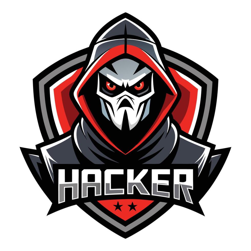 the logo for a hacker team vector