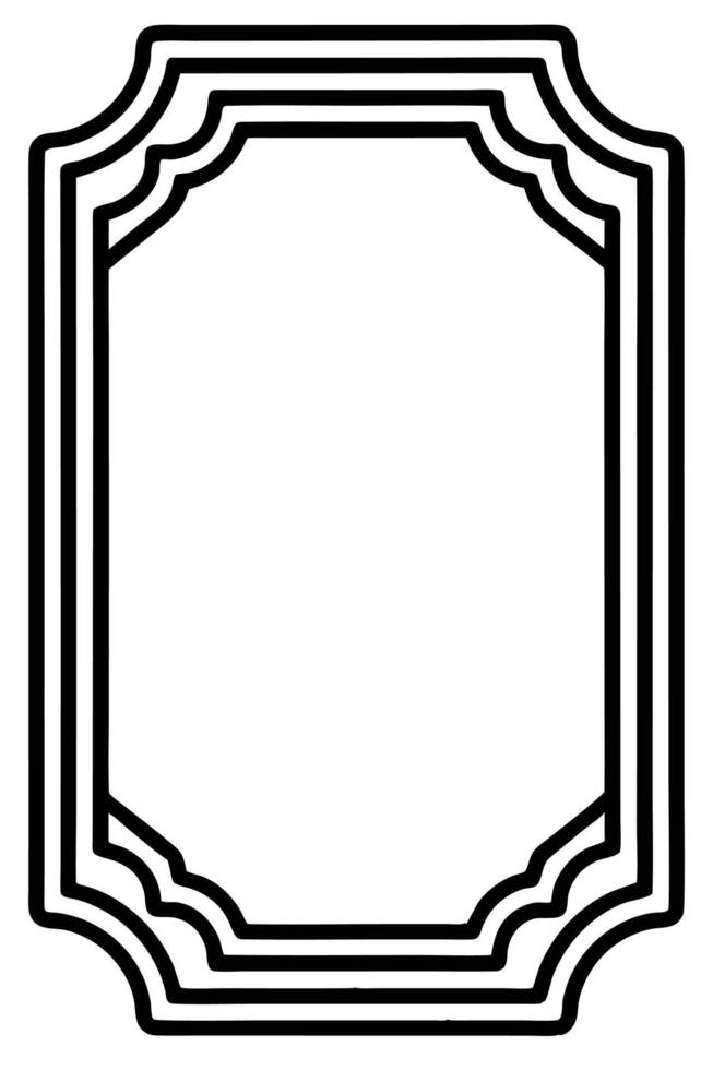 a black and white drawing of a frame vector