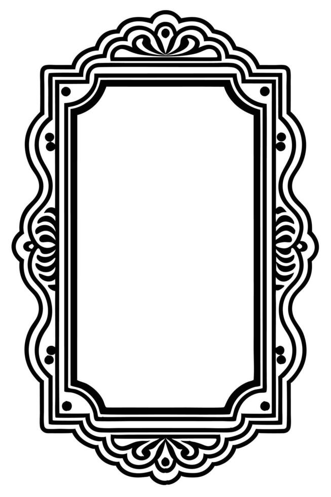 a black and white drawing of a frame vector