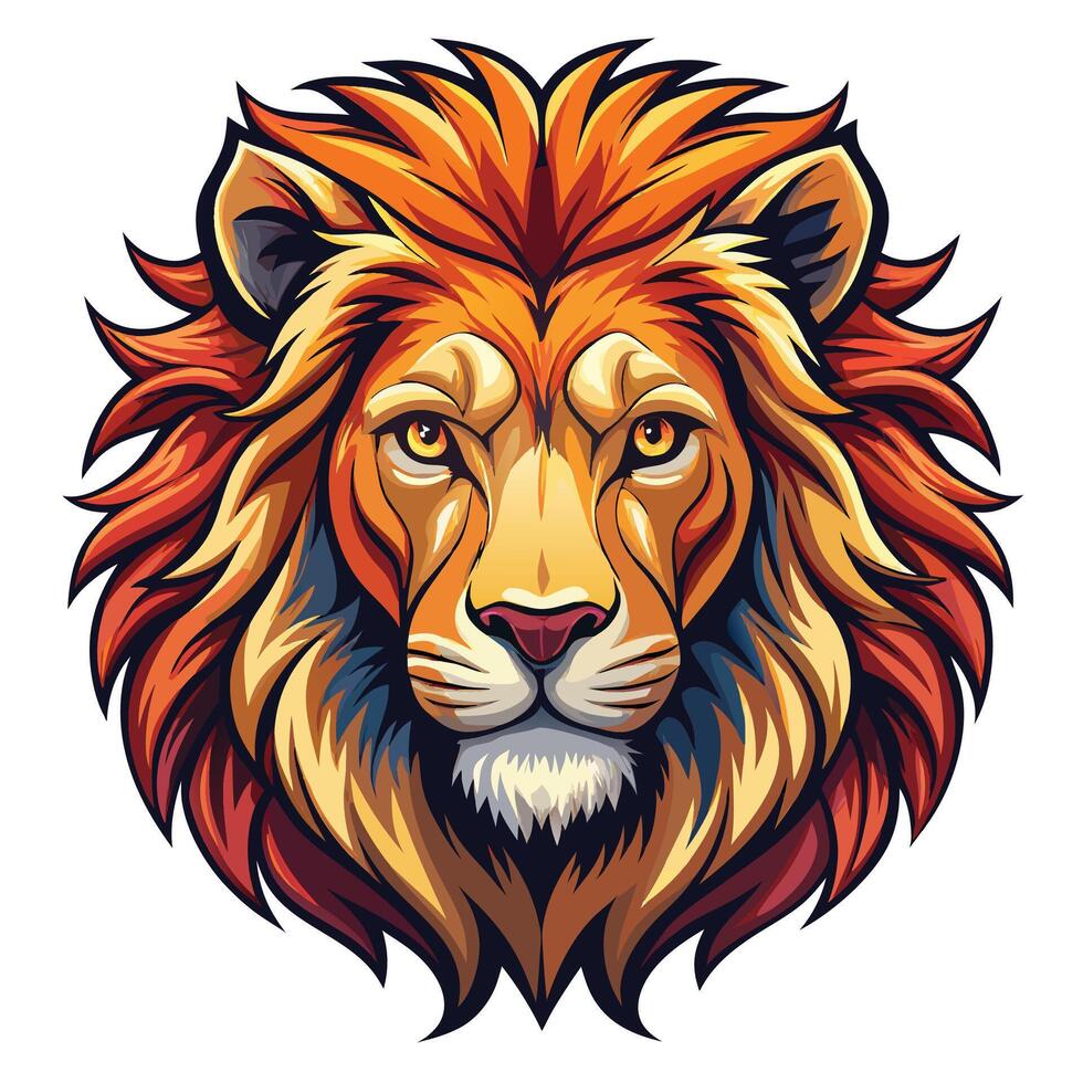 lion head illustration vector