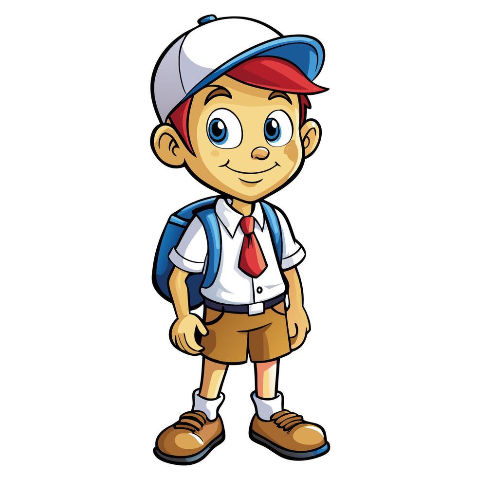 school boy illustration vector