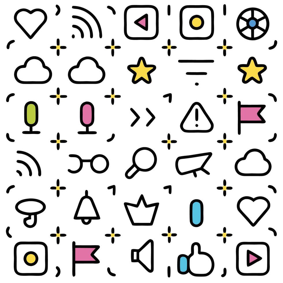 a set of icons that are in the shape of a heart vector