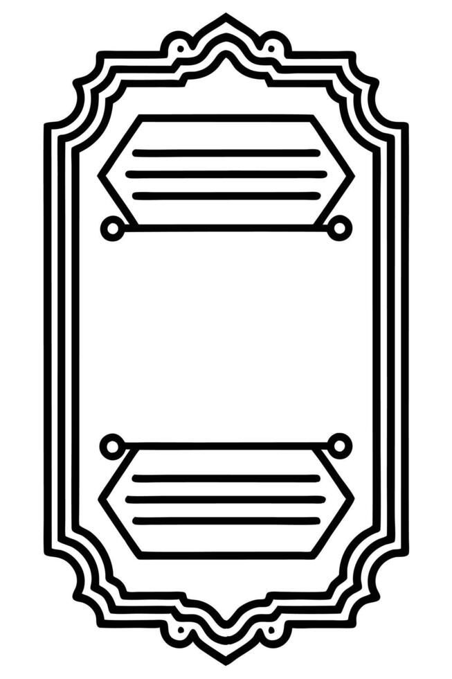 a black and white drawing of a frame vector