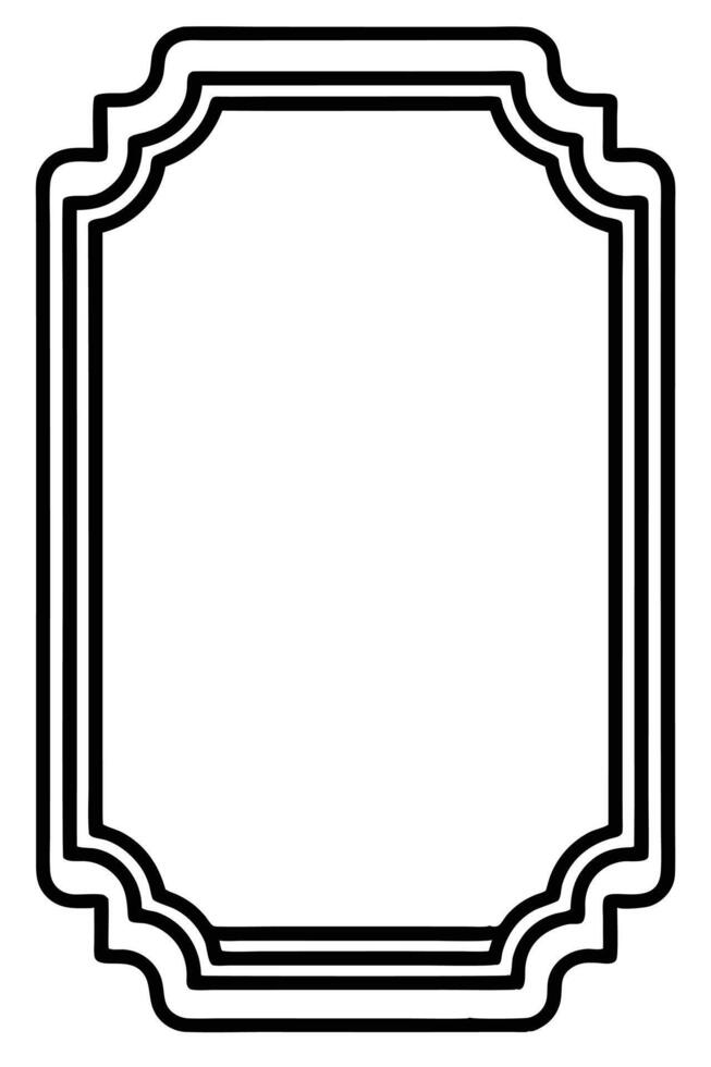 a black and white outline of a frame vector